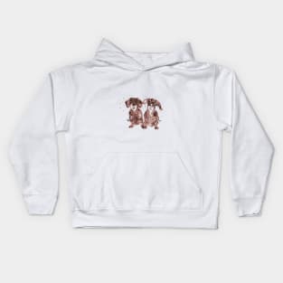 Dachshund, Dachshund couple Kids Hoodie